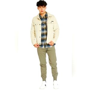 Civil Society Talbot Trucker Jacket Cream Color Men's Corduroy Jacket